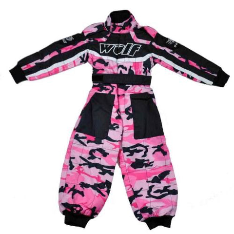 Wulfsport Kids / Childrens Motocross Race Suit -  PINK CAMO