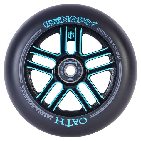 Oath Binary 115mm x 30mm Wheels - SOLD AS A PAIR - Black / Blue