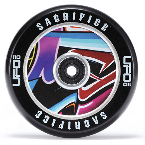 Sacrifice UFO 110mm Scooter Wheel - Black/Graffiti - Pro Xtreme Sports