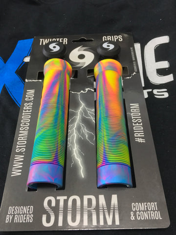 Storm Twister Scooter Grips - Rainbow - Pro Xtreme Sports