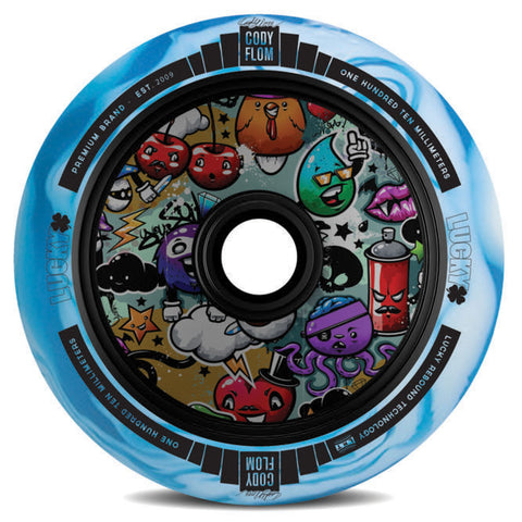 Lucky Scooters Cody Flom Signature 110mm Scooter Wheels - X2 Blue - Pro Xtreme Sports