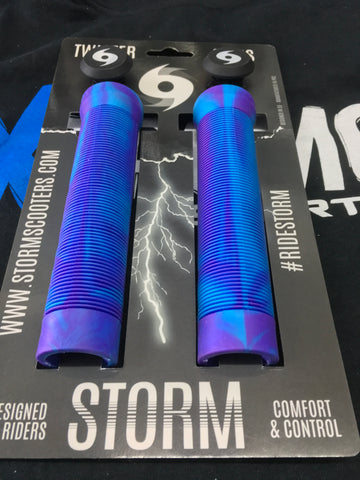 Storm Twister Scooter Grips -Teal / Purple - Pro Xtreme Sports