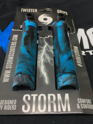 Storm Twister Scooter Grips - Blue / Black - Pro Xtreme Sports