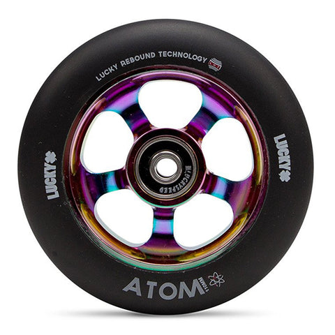 Lucky Atom 110mm Scooter Wheel - Neochrome/Black - Pro Xtreme Sports