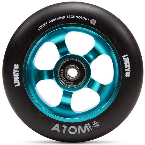 Lucky Atom 110MM Scooter Wheels - Black/Blue - Pro Xtreme Sports