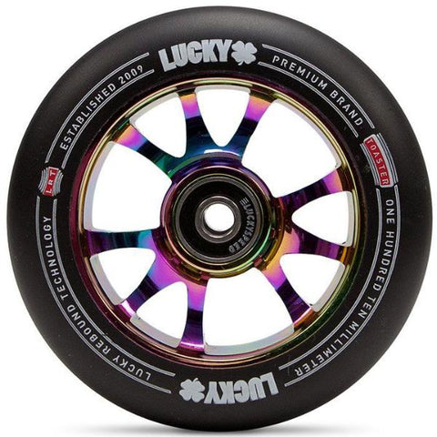 Lucky Toaster 110MM Scooter Wheels - Neochrome/Black - Pro Xtreme Sports