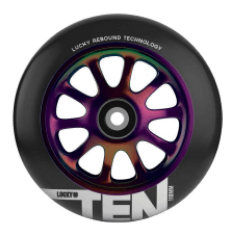 Lucky Tens 110mm Scooter Wheels - Neochrome/Black - Pro Xtreme Sports