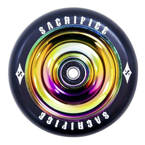 Sacrifice Oil Slick 110mm Scooter Wheels - Neochrome - Pro Xtreme Sports