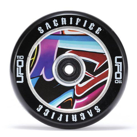 Sacrifice UFO Wheel – Black Graffiti 120mm - Pro Xtreme Sports