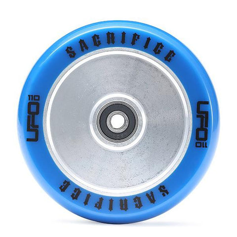 Sacrifice UFO Wheel – Blue Polished 110mm - Pro Xtreme Sports