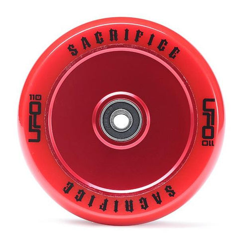 Sacrifice UFO Wheel – Red Red 110mm - Pro Xtreme Sports