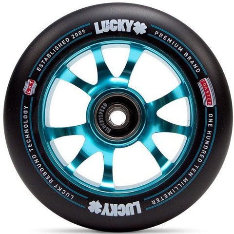 Lucky Toaster 110MM Scooter Wheels - Teal/Black - Pro Xtreme Sports