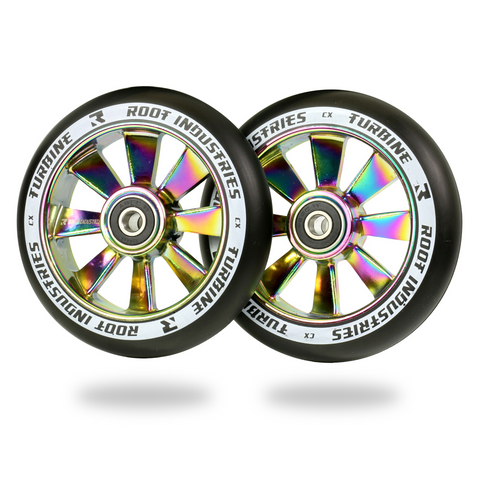 Root Industries Turbine Wheels 110mm | Black / Neochrome - Pro Xtreme Sports