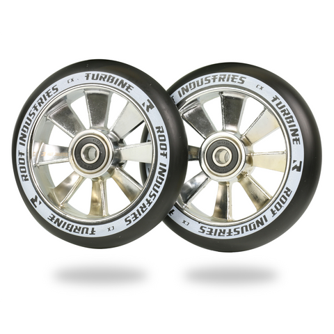 Root Industries Turbine Wheels 110mm | Black / Chrome - Pro Xtreme Sports