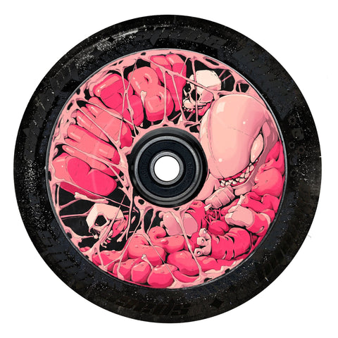 Chubby Baby Alien Gummy Wheels 110mm Wheels  -Black Glitter PU -  Sold As A Pair