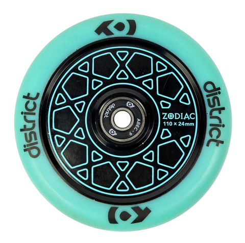District Zodiac Stunt Scooter Wheel 110mm - Sky Blue / Black