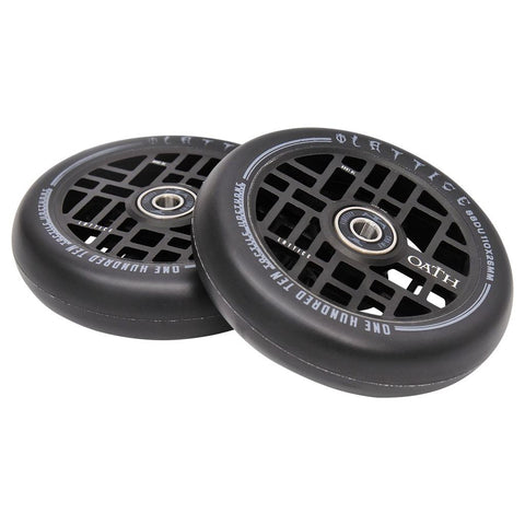 Oath Lattice 110mm  Stunt Scooter Wheels - Anodised Satin Black