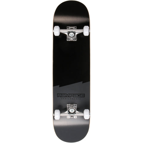 Rampage Plain Third Complete Skateboard - Black