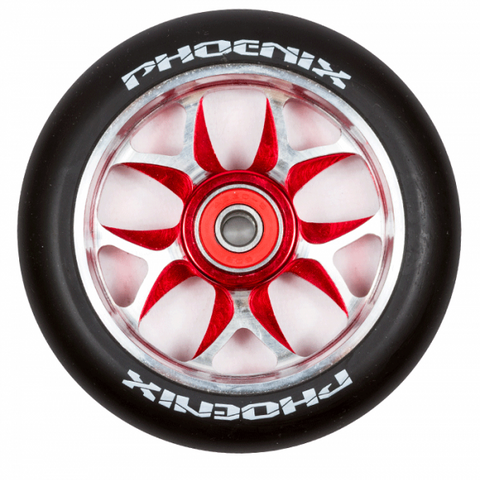 Phoenix F8 Alloy Core Wheels 110mm - Red/Black - Pro Xtreme Sports