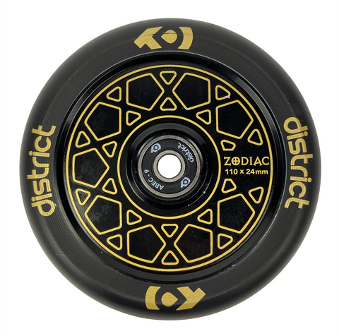 District Zodiac Stunt Scooter Wheel 110mm - Gold / Black