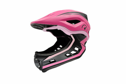 Revvi Super Lightweight Kids Full Face Helmet (54-57cm) Pink