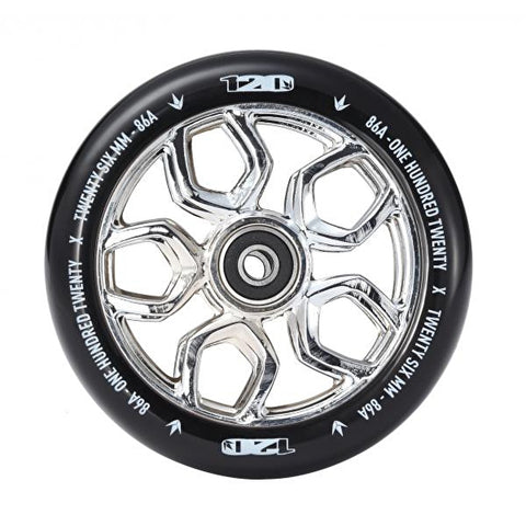 Blunt Envy 120mm Lambo Scooter Wheel - Chrome - SOLD AS A PAIR