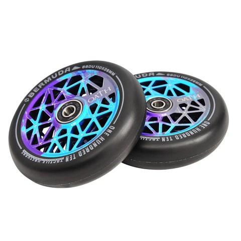 Oath Bermuda 110mm Stunt Scooter Wheels - Blue / Purple / Titanium