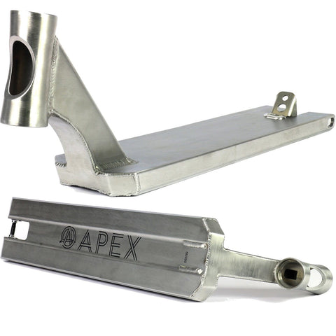 Apex 5" wide Boxed End 620mm Stunt Scooter Deck - Raw