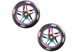 Blunt Envy 120mm Neochrome / Oil Slick Metal Core Wheels