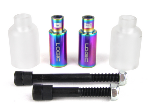 Logic Plastic Covered Peg Set Neochrome - Pro Xtreme Sports