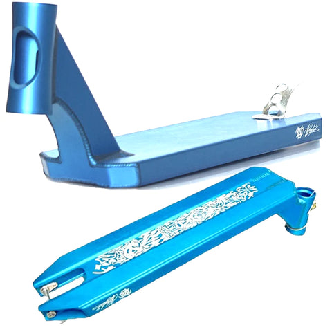 Apex Pro Scooter Deck Blue v2 Angus Hughes Signature 580mm x 5" wide