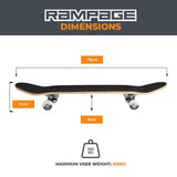 Rampage Moonscape Complete Skateboard - 8"